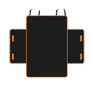 Tapis de coffre de voiture noir et orange, imperméable, universel, protection pour chien et chat, protection de pare-chocs, housse de siège arrière - Product Image 4