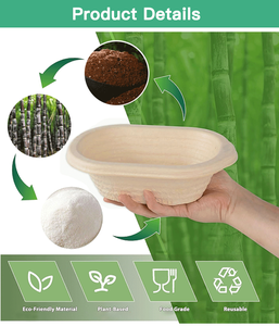Panier à <span class=keywords><strong>pain</strong></span> en cannage de canne à sucre naturel pour levain, fourni directement par l'usine en gros - Product Image 3
