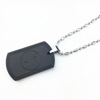 Pendentif en pierre volcanique transfrontalier, motif carré tournesol Yin-Yang, énergie ionique négative, énergie quantique