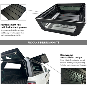 Capot rigide en aluminium pour benne de 5 à 6 pieds de long, compatible avec <span class=keywords><strong>Toyota</strong></span> <span class=keywords><strong>Tacoma</strong></span> 3ème génération 2016, 2019, <span class=keywords><strong>2021</strong></span>, 2022 - Product Image 4