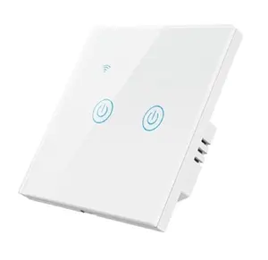 Tuya interruptor de fábrica, interruptor de iluminação inteligente sem fio oem wifi 1/2/3/4 gang único neutro interruptor de toque com alexa