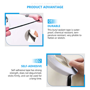 Mật độ cao polyethylene boong joist băng dính mạnh mẽ không thấm nước Duct <span class=keywords><strong>Tape</strong></span> <span class=keywords><strong>Sealant</strong></span> BUTYL băng cho bị rò rỉ ống cho sàn - Product Image 5