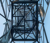 Mât d'antenne WiFi en acier galvanisé à chaud de 100 pieds, tour de télécommunication pour la communication avec une durée de vie de 20 à 50 ans