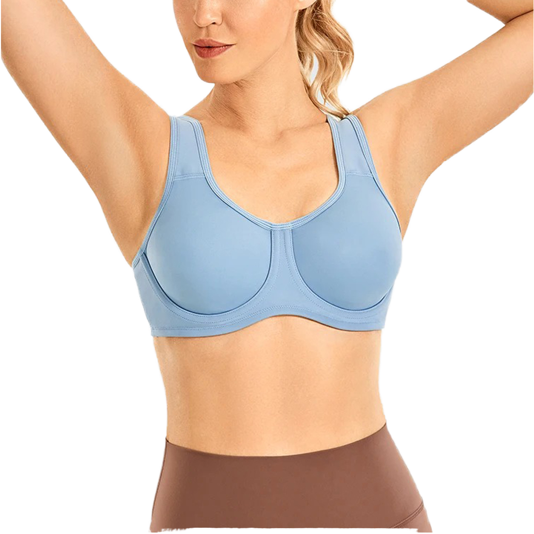 Women's High Support Seamless Sports Bra Sleeveless Neck Fitness Wear Adjustable Features Active Use Spandex Padded Set Print