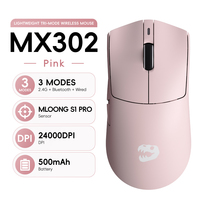 Ratón para Juegos MLOONG Ultraligero con Bluetooth, 300IPS, Frecuencia de Actualización de 1K, 24000 DPI, Ergonómico y Programable para Jugadores Profesionales
