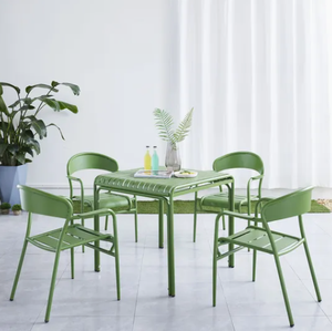 <span class=keywords><strong>Table</strong></span> et chaise d'<span class=keywords><strong>extérieur</strong></span> de style nordique Café Restaurant Patio <span class=keywords><strong>Plaque</strong></span> d'aluminium extérieure <span class=keywords><strong>Table</strong></span> de combinaison de balcon conique - Product Image 3