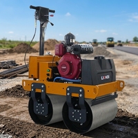 Rouleau compresseur hydraulique autoporté à double tambour avec moteur diesel pour asphalte et sols - Prix usine