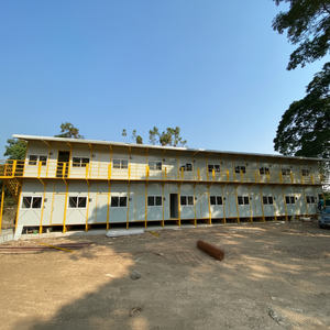 TOPPRE Offre Spéciale deux couches cadre métallique abri de <span class=keywords><strong>voiture</strong></span> préfabriqué auvent personnalisé K maison préfabriquée abri de <span class=keywords><strong>voiture</strong></span> en métal K-Type maison - Product Image 1