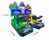 Machine de simulateur de course d'arcade à 2 joueurs de luxe Moto Bike Car Racing Game Board Durable Metal & Plastic Material Garantie 1 an