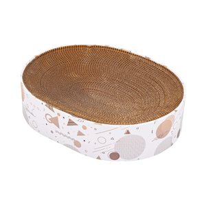 Rascador de Cartón Corrugado Ovalado Ecológico y Resistente para Gatos, Rascador de Cartón para Gatos de Interior, Protector de Muebles - Product Image 4