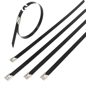 Stainless Steel Epoxy Coated 304 316 Ball Lock Cable Ties