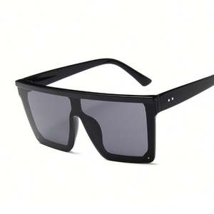 Custom Fashion Retro Big <b>Frame</b> <b>Black</b> Men Sunglasses UV400 Oversized Square Sunglasses for Women - Product Image 5