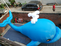 Dessin animé publicitaire personnalisé d'usine personnages gonflables requin-baleine dauphin gonflable pour les enfants jouent à l'événement