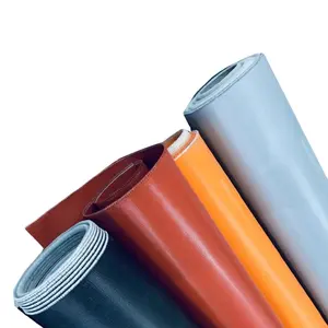 Flame Retardant Double Side High Temperature Resistant Silicone Rubber Coated Fiberglass Fabric Cloth