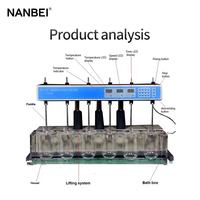 Aparato de prueba de disolución de laboratorio NANBEI, probador de disolución de tabletas
