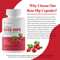 Extracto de Rosa Mosqueta de Alta Potencia - Proporciona Vitamina C y Polifenoles Concentrados para una Mejor Absorción, Suave para el Estómago, 60 Cápsulas