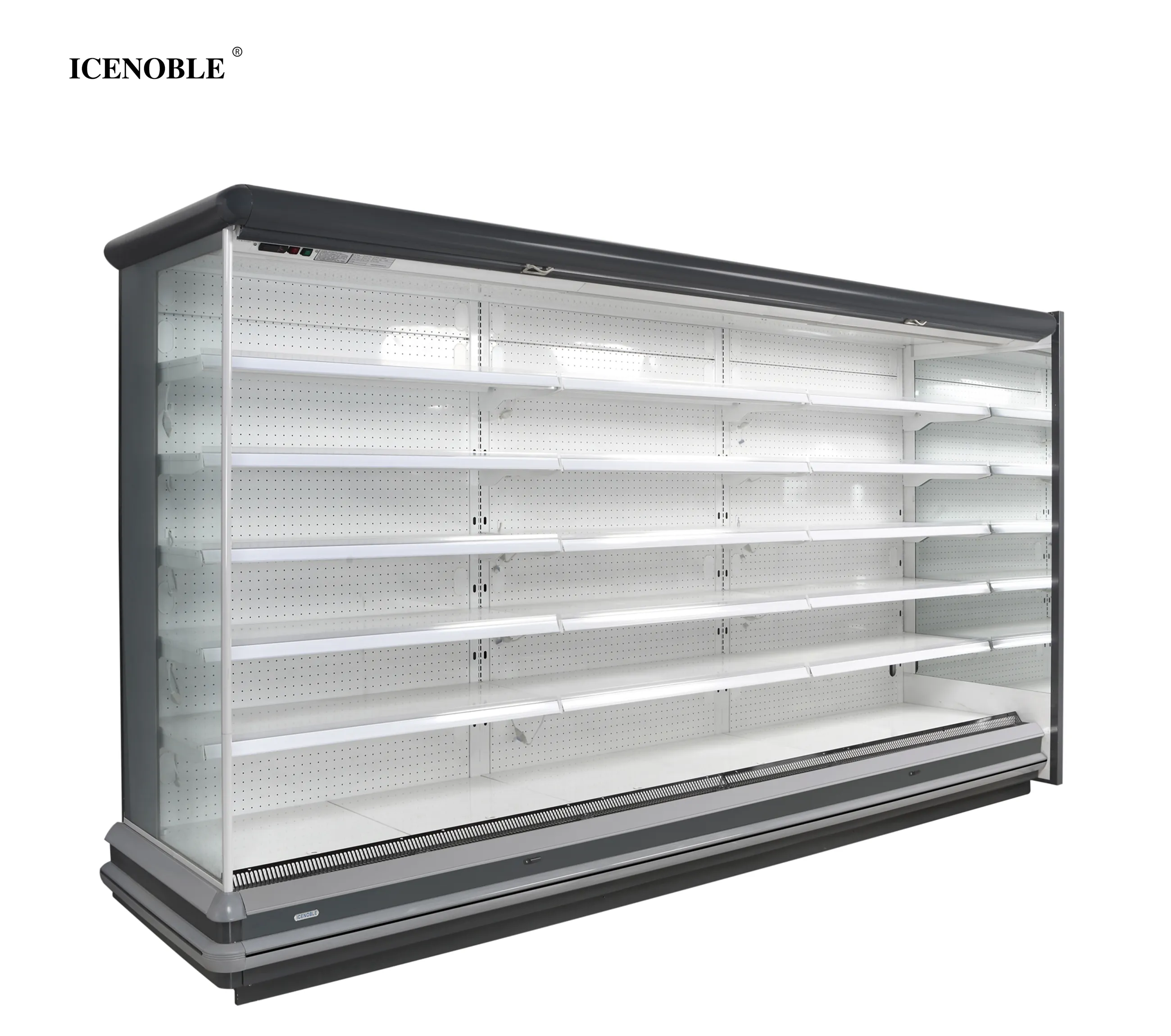 スーパーマーケットの冷凍装置マルチデッキオープンクーラー/エアカーテン/ドリンク用アップライトオープンチラー