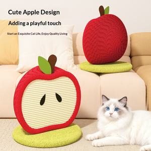 Griffoir vertical pour chat en sisal durable, jouet anorexique, colonne de griffage en forme de pomme, jouet tridimensionnel résistant à l'usure - Product Image 1