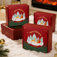 Boîte cadeau avion de Noël 250 g/m² floquée, personnalisée, vide, pour cadeaux de fin d'année, vente en gros