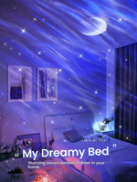 Projecteur LED Ciel Étoilé Aurora, Mini Veilleuse à Piles, Lumière d'Ambiance pour Chambre, Cadeau d'Anniversaire