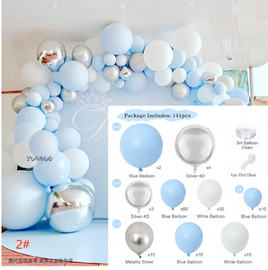 Kit d'arc <span class=keywords><strong>de</strong></span> guirlande <span class=keywords><strong>de</strong></span> ballons en latex personnalisé Ballons d'anniversaire pour garçon Accessoires <span class=keywords><strong>de</strong></span> décoration <span class=keywords><strong>de</strong></span> fête pour voitures, ballons blancs et noirs - Product Image 2