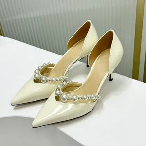 Zapatos de Tacón Alto con Correa en el Tobillo, Elegantes y Transpirables, para Novia, Color Blanco, Punta en Pico, Cómodos para Mujer, para Boda, Verano - Product Image 6