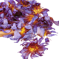 Pétales de fleurs de lotus bleu séchées de haute qualité, fleurs de lotus bleu de qualité supérieure, thé en vrac de fleurs de lotus bleu