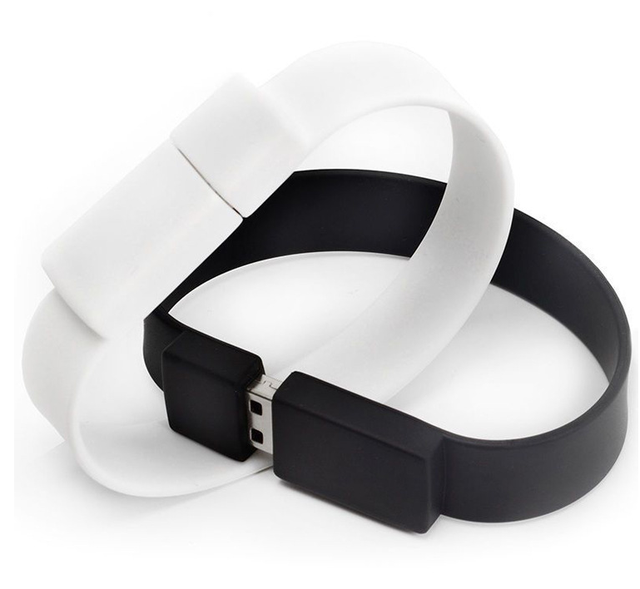 Smart Silicone Wristband Bracelet USB Flash Memory Pen Drive New 3-Year Warranty USB 2.0 Storage Gift Promotion Advertisement