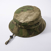 Chapeau de pêcheur à large bord en camouflage numérique 65/35 polyester/coton, chapeau de jungle, chapeau de camping, chapeau boonie avec sangle de menton