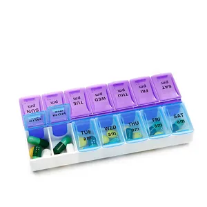 2024 Hot Sale 7-Day Pill Organizer Reasonably Priced Medicine Box with Timer Made of Durable Plastic PP Material