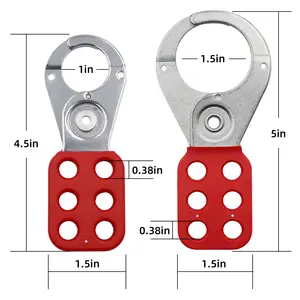 Lockout ชุดล็อกแท็กเอาท์สีแดง6รูสำหรับใช้ในอุตสาหกรรม,ตัวล็อกเพื่อความปลอดภัยของอุปกรณ์กุญแจล็อคนิรภัยตัวล็อคแบบ Tagout