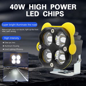 ไฟสปอร์ตไลท์มอเตอร์ไซค์ LED ขนาด 3 นิ้ว 40 วัตต์ แสงสีขาว/เหลือง สำหรับรถ ATV รถบรรทุก มอเตอร์ไซค์วิบาก รุ่น MO16-1 รับประกัน 1 ปี - Product Image 3