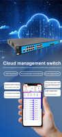 CF FIBERLINK CF-SC5620-4X16WP Switch Ethernet PoE de 20 Puertos para Empresas, Gestión en la Nube L3, 10/100/1000m, SNMP, QoS, VLAN, 112Gbps