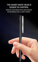 Tondeuse à sourcils pliable pour femmes - Rasoir en acier inoxydable avec poignée lisse pour le modelage des sourcils et le dermaplaning facial