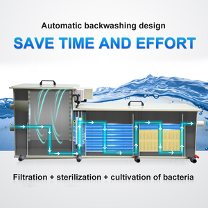 Hệ thống lọc nước ao cá gia đình QLOZONE Aquaculture Combi UV Light Drum <span class=keywords><strong>Filter</strong></span>, thiết bị lọc ao cá Koi, hệ thống lọc ao ngoài trời - Product Image 5