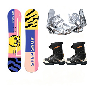 Ensemble de snowboard pour enfants en gros d'usine, tout-terrain, camber, fibre de verre, bois de peuplier, avec fixations et bottes QYSM01 Fibre de verre + Peuplier W - Product Image 3