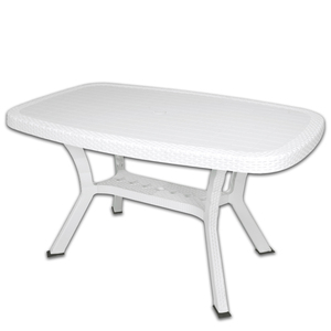 Italian-Made Premium Quality Modern Style Eco-Friendly PP <b>Plastic</b> Rattan Coffee Table Metal <b>Frame</b> for Dining Hospital/Hotel - Product Image 1