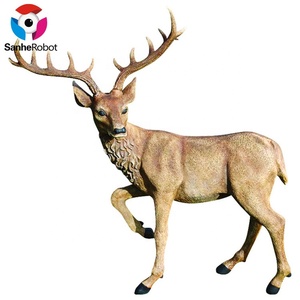 Panier de supermarché en fibre de verre, décoration de noël, motif cerf - Product Image 1