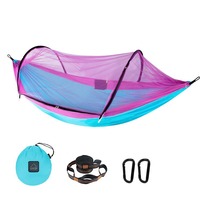 Hamac moustiquaire portable en tissu parachute de nylon léger pour camping extérieur, 270cm*140cm, pour 1-2 personnes, modèle OEM en stock