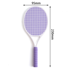 Personalized Tennis Racket Shaped Funny Design Single‑Sided Portable Cosmetic Handle <b>Mirror</b> - Product Image 2