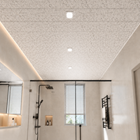 Panneau de plafond en PVC léger, résistant à l'eau, dalles de plafond suspendu en PVC, installation DIY pour salle de bain, rénovation de la maison