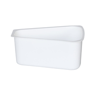 Boîte à crème glacée en plastique recyclé non toxique de 4 litres en PP pour l'emballage de desserts multi-saveurs