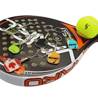 Untuk Hadiah Skor Poin, Paddle Pickleball Plus Fan DIY Karet Silikon, Gantungan Kunci Logam Pro Mini Padel