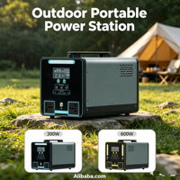 En stock, Onduleur solaire portable d'extérieur transfrontalier 600W grande capacité pour la maison et le camping