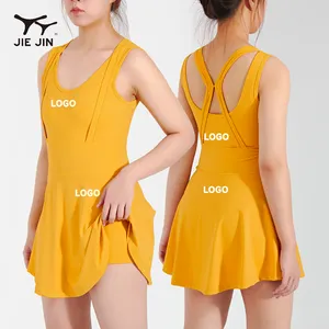 Custom Logo Sports Supplier Clothing One-Piece Outdoor Wear Yoga Tennis Dress For Women