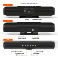 Konferans mikrofonlar 4K USB Video kamera 1080p HD Webcam PC dizüstü Video için dahili mikrofon ile Online öğretim arayarak