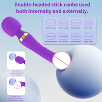 OEM/ODM Vibrateur double tête rechargeable AV Stick pour femme, forte vibration, stimulation du point G et clitoridienne, baguette vibrante, jouets sexuels