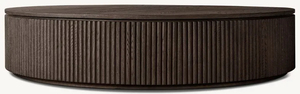 Dernier arrivage Tables basses modernes en bois de couleur naturelle <span class=keywords><strong>Table</strong></span> <span class=keywords><strong>basse</strong></span> <span class=keywords><strong>ronde</strong></span> Byron <span class=keywords><strong>Table</strong></span> <span class=keywords><strong>basse</strong></span> moderne en bois de chêne - Product Image 3