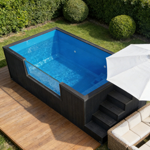 Piscine hors sol rectangulaire préfabriquée en fibre de verre de qualité supérieure - Entretien réduit, résistante aux UV, durable, ODM, grande taille - Product Image 3