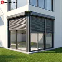Volets manuels en aluminium Rolansini approuvés pour les ouragans de Miami-Dade, anti-effraction, modernes, pour extérieur, pare-soleil, portes à persiennes, thermiques
